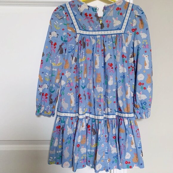 Mini Boden Girl Lace Trim Woven Dress EUC 6-7 years - Picture 7 of 7